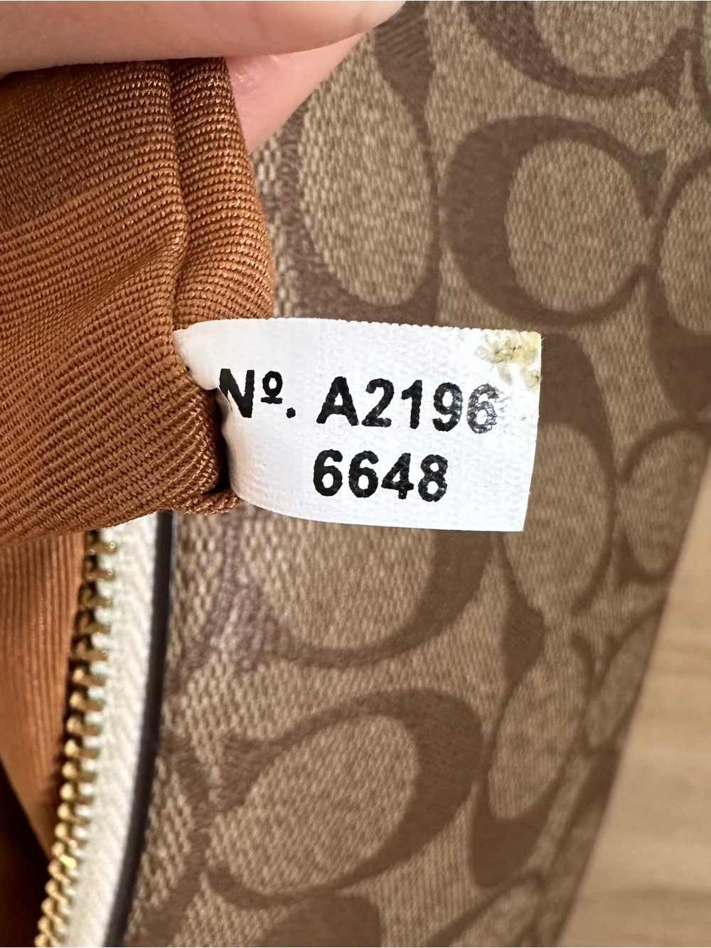 Coach Tan/Brown Signature Canvas Wristlet - Picture 6 of 6